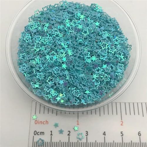3 mm hohle, lose Pailletten in Sternform, Glitzer-Pailletten für Nagelkunst, Maniküre, Konfetti-AB-Blau-150 g 3 mm hohle, lose Pailletten in Sternform, Glitzer-Pailletten für Nagelkunst, Maniküre, Konfetti-AB-Blau-150 g von BGPFJK