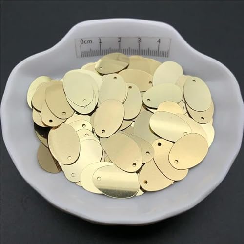 30 g 12 x 20 mm flache ovale Form lose Pailletten zum Nähen, für Schuhe, Hüte, Basteln, Bastelzubehör-Hellgold-150 g 30 g 12 x 20 mm flache ovale Form lose Pailletten zum Nähen, für Schuhe, Hüte, Basteln, Bastelzubehör-Hellgold-150 g von BGPFJK