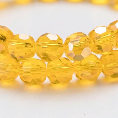 4 6 8 mm runde Kristallperlen, facettierte bunte Glasperlen, lose Abstandsperlen zur Schmuckherstellung, Handarbeit, Armband, Halskette, DIY-Z107AB-8 mm von BGPFJK