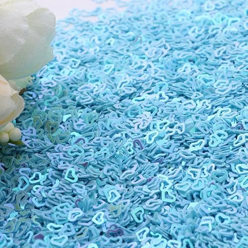 4 mm hohle Herz-Pailletten für Bastel- und Dekorationskonfetti - hellblau - 4 mm 20 g 4 mm hohle Herz-Pailletten für Bastel- und Dekorationskonfetti - hellblau - 4 mm 20 g von BGPFJK