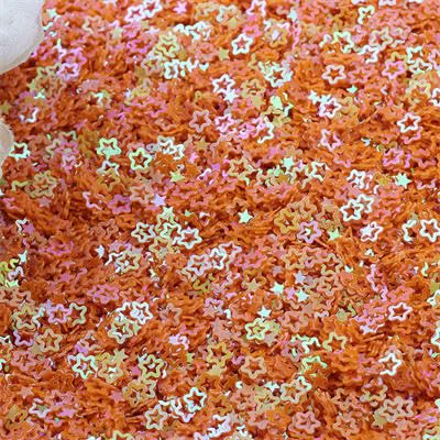 4 mm hohle Pailletten, Nagelverzierungen, Pailletten zum Basteln, DIY-ab orange-4 mm, 10 g von BGPFJK