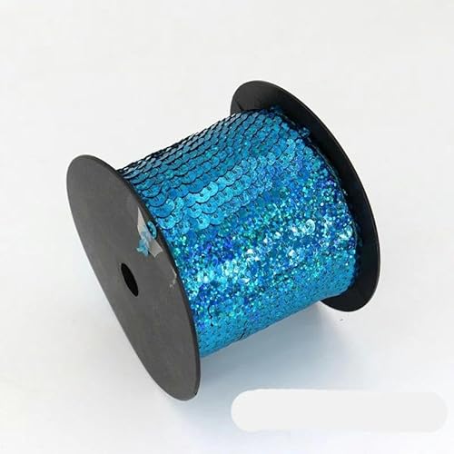 5/100 Yards 6 mm breites Band, runde, flache Pailletten zum Basteln, Nähen, Paillettenbesatz, 19 Blau, 5 Yards 5/100 Yards 6 mm breites Band, runde, flache Pailletten zum Basteln, Nähen, Paillettenbesatz, 19 Blau, 5 Yards von BGPFJK