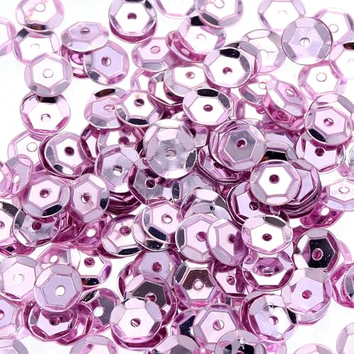 5 g/Los 4 mm 6 mm 7 mm Pailletten lose runde Cup-Pailletten Pailletten Glitzer zum Nähen Nagelkunsthandwerk-wie abgebildet-6 mm 5 g 380 Stück von BGPFJK