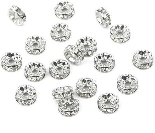 50/100 Stück 6 mm 8 mm AB Silber Farbe Quadrat Strass Rondelle Kristall Abstandsperlen für Schmuckherstellung DIY Armband Halskette-weiß k_b-10 mm 50 Stück 50/100 Stück 6 mm 8 mm AB Silber Farbe Quadrat Strass Rondelle Kristall Abstandsperlen für Schmuckherstellung DIY Armband Halskette-weiß k_b-10 mm 50 Stück von BGPFJK