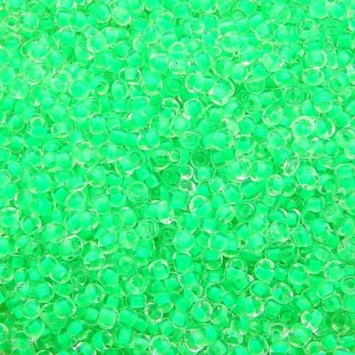 500 Stück mehrfarbige 3 mm DIY Mini-Glasperlen, tschechische Rocailles-Perlen für DIY-Armbänder, Schmuckherstellung, Abstandshalter, handgefertigtes Zubehör, fluoreszierendes Grün, 3 mm, ca. 500 Stüc 500 Stück mehrfarbige 3 mm DIY Mini-Glasperlen, tschechische Rocailles-Perlen für DIY-Armbänder, Schmuckherstellung, Abstandshalter, handgefertigtes Zubehör, fluoreszierendes Grün, 3 mm, ca. 500 Stüc von BGPFJK