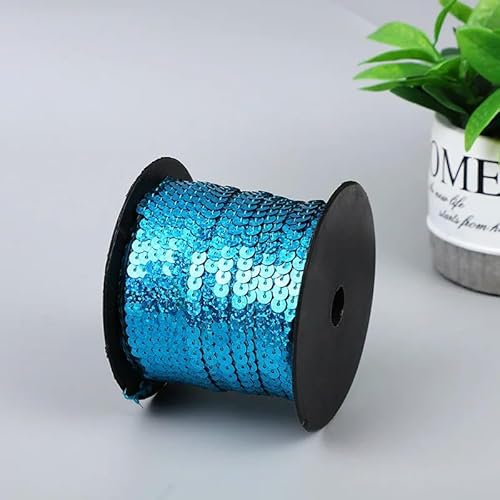 6 mm, 91,4 m, Paillettenband, verzierte Applikationen, Gürtel, Spitzenbesatz, Paillettenstoff, blau, 6 mm 6 mm, 91,4 m, Paillettenband, verzierte Applikationen, Gürtel, Spitzenbesatz, Paillettenstoff, blau, 6 mm von BGPFJK