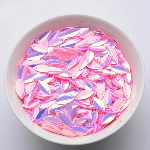 9 x 15 mm, Blattform, Pailletten in Großpackung, DIY-Kleidungsstück, Nähzubehör, Zubehör, Party-Dekoration, rosa, 10 g 9 x 15 mm, Blattform, Pailletten in Großpackung, DIY-Kleidungsstück, Nähzubehör, Zubehör, Party-Dekoration, rosa, 10 g von BGPFJK