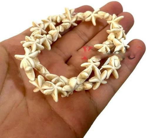 Bunte türkisfarbene Blatt-Elefantenschildkröte-Mondform-blaue Steinperlen zur Schmuckherstellung, DIY-Armbandzubehör-14x18mm_b-14-15mm_y von BGPFJK