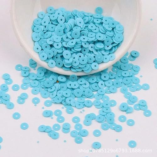 DIY-Pailletten 3 mm 4 mm 5 mm 6 mm 8 mm 10 mm Pailletten, flache, runde Pailletten für Scrapbooking-Zubehör-Himmelblau, 2–3 mm, 50 g von BGPFJK