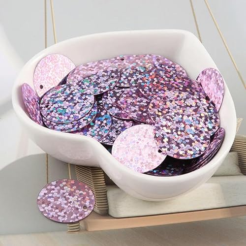Flache, runde Pailletten, mehrere 6–30 mm, für Heimwerkerarbeiten, Kleidungszubehör, Schmuckherstellungszubehör, 10 g, Lila, 12 mm, 10 g, 200 Stück Flache, runde Pailletten, mehrere 6–30 mm, für Heimwerkerarbeiten, Kleidungszubehör, Schmuckherstellungszubehör, 10 g, Lila, 12 mm, 10 g, 200 Stück von BGPFJK
