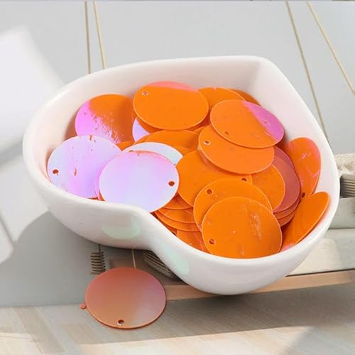 Flache, runde Pailletten in mehreren Größen, 6–30 mm, für Heimwerkerarbeiten, Kleidungszubehör, Schmuckherstellungszubehör, 10 g, AB Orange, 30 mm, 10 g, 40 Stück Flache, runde Pailletten in mehreren Größen, 6–30 mm, für Heimwerkerarbeiten, Kleidungszubehör, Schmuckherstellungszubehör, 10 g, AB Orange, 30 mm, 10 g, 40 Stück von BGPFJK