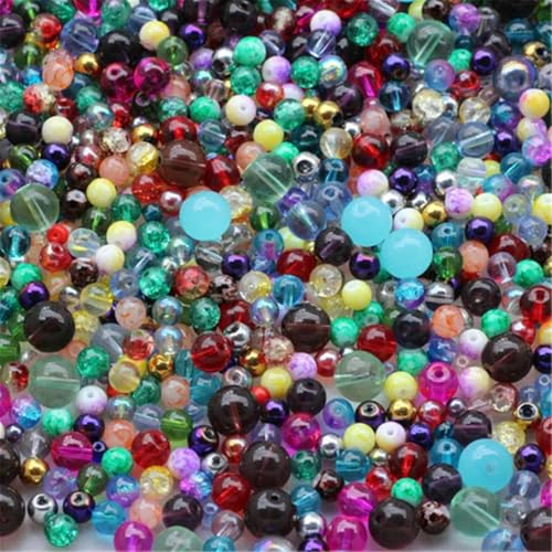Gemischte Farbe, Gesamtgröße und Form ca. 10 g lose Kristallperlen, Glasperlen für Kinder, Schmuck, DIY-Zubehörherstellung - runde Perlen - 10 g gemischt Gemischte Farbe, Gesamtgröße und Form ca. 10 g lose Kristallperlen, Glasperlen für Kinder, Schmuck, DIY-Zubehörherstellung - runde Perlen - 10 g gemischt von BGPFJK