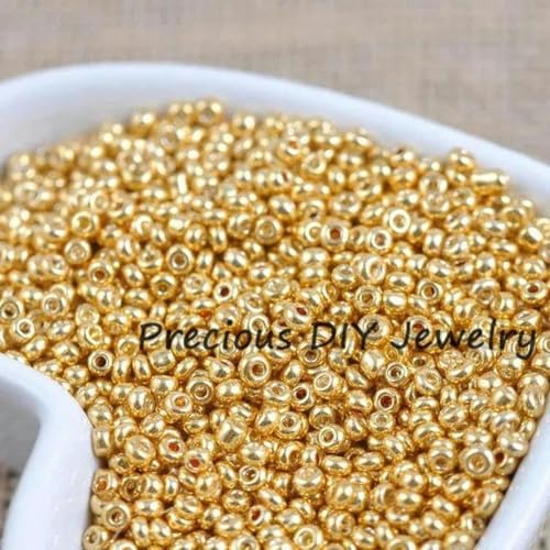 Gold- und silberfarbene Kristall-Abstandsperlen 2 mm 3 mm 4 mm, tschechische Rocailles-Perlen für handgefertigten Schmuck-GOLD-4 mm 167 Stk Gold- und silberfarbene Kristall-Abstandsperlen 2 mm 3 mm 4 mm, tschechische Rocailles-Perlen für handgefertigten Schmuck-GOLD-4 mm 167 Stk von BGPFJK