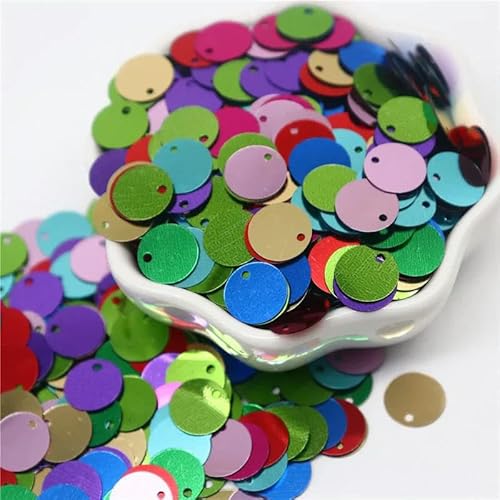 Größere Pailletten, 10, 15, 20, 25, 30 mm, flach, rund, lose Pailletten, Nähzubehör, Basteln, DIY-Zubehör für Kleidung, Mix, 20 mm, 50 g, 450 Stück Größere Pailletten, 10, 15, 20, 25, 30 mm, flach, rund, lose Pailletten, Nähzubehör, Basteln, DIY-Zubehör für Kleidung, Mix, 20 mm, 50 g, 450 Stück von BGPFJK