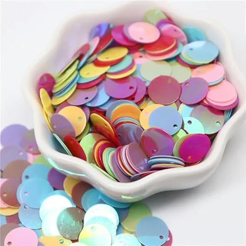Größere Pailletten, 10, 15, 20, 25, 30 mm, flach, rund, lose Pailletten, Nähzubehör zum Basteln, DIY-Zubehör für Kleidungsstücke, ab Mix, 20 mm, 50 g, 450 Stück Größere Pailletten, 10, 15, 20, 25, 30 mm, flach, rund, lose Pailletten, Nähzubehör zum Basteln, DIY-Zubehör für Kleidungsstücke, ab Mix, 20 mm, 50 g, 450 Stück von BGPFJK