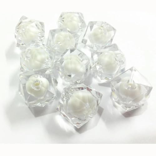 Großhandel 8 mm/10 mm/12 mm/16 mm/20 mm klobige transparente Würfel-Facettenperlen in Perlen für Modeschmuck/DIY/Perlenbeutel zum Basteln, weiß, 8 mm, 1800 Stück pro Beutel Großhandel 8 mm/10 mm/12 mm/16 mm/20 mm klobige transparente Würfel-Facettenperlen in Perlen für Modeschmuck/DIY/Perlenbeutel zum Basteln, weiß, 8 mm, 1800 Stück pro Beutel von BGPFJK