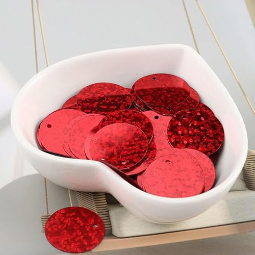 Mehrere 6–30 mm flache, runde Pailletten für Heimwerkerarbeiten, Bekleidungszubehör, Zubehör zur Schmuckherstellung, 10 g, Rot, 6 mm, 10 g, 600 Stück Mehrere 6–30 mm flache, runde Pailletten für Heimwerkerarbeiten, Bekleidungszubehör, Zubehör zur Schmuckherstellung, 10 g, Rot, 6 mm, 10 g, 600 Stück von BGPFJK