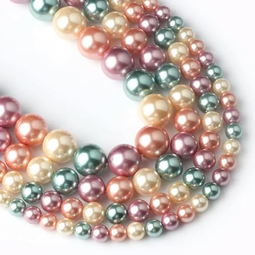 Muschelperlen, rund, lose Abstandsperlen in 15 Farben zur Schmuckherstellung, DIY-Armband, Ohrringe, 15 Zoll, gemischte Farben, 12–12 mm, 30 Perlen Muschelperlen, rund, lose Abstandsperlen in 15 Farben zur Schmuckherstellung, DIY-Armband, Ohrringe, 15 Zoll, gemischte Farben, 12–12 mm, 30 Perlen von BGPFJK