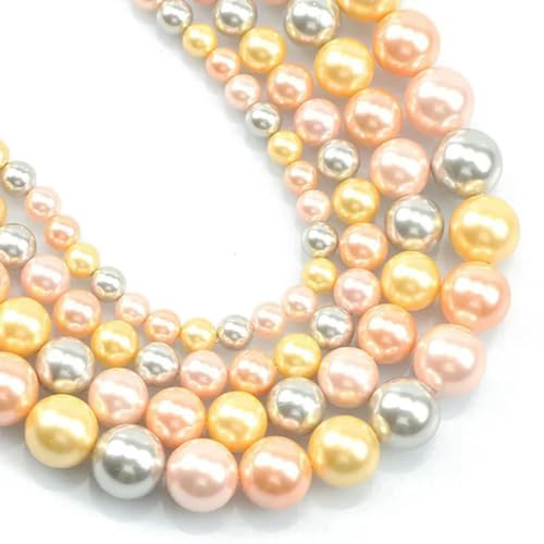 Muschelperlen, rund, lose Abstandsperlen in 15 Farben zur Schmuckherstellung, DIY-Armband, Ohrringe, 15 Zoll, gemischte Farben, 4–12 mm, 30 Perlen Muschelperlen, rund, lose Abstandsperlen in 15 Farben zur Schmuckherstellung, DIY-Armband, Ohrringe, 15 Zoll, gemischte Farben, 4–12 mm, 30 Perlen von BGPFJK