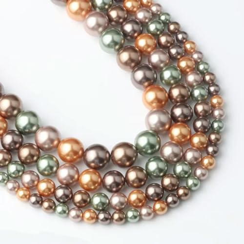 Muschelperlen, rund, lose Abstandsperlen in 15 Farben zur Schmuckherstellung, DIY-Armband, Ohrringe, 15 Zoll, gemischte Farben, 8–12 mm, 30 Stück Perlen Muschelperlen, rund, lose Abstandsperlen in 15 Farben zur Schmuckherstellung, DIY-Armband, Ohrringe, 15 Zoll, gemischte Farben, 8–12 mm, 30 Stück Perlen von BGPFJK