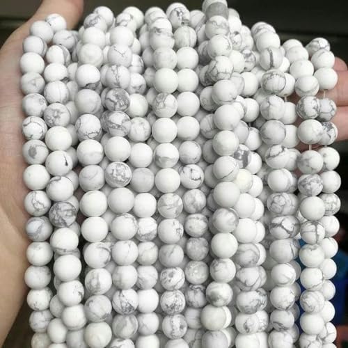 Orange Jade-Chalcedon-Steinperlen, lose, runde Perlen zur Schmuckherstellung, 15 Stränge, 6, 8, 10, 12 mm, DIY-Armband, Halskette – Blau – 8 mm, 46 Perlen, matt, 12 mm, 28 Perlen von BGPFJK