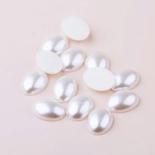 Ovale flache Perle für DIY-Scrapbooking-Steine für Kleidung, Schmuck, Nagelspitzen, Bastelperlen – Elfenbein – 6 x 8 mm, 2000 Stück – Weiß – 10 x 14 mm, 1000 Stück Ovale flache Perle für DIY-Scrapbooking-Steine für Kleidung, Schmuck, Nagelspitzen, Bastelperlen – Elfenbein – 6 x 8 mm, 2000 Stück – Weiß – 10 x 14 mm, 1000 Stück von BGPFJK