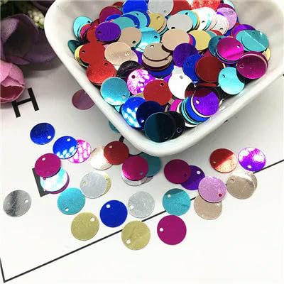 Pailletten, 10/15/20/25/30 mm, PVC, flach, rund, lose Pailletten, Nähzubehör, 10 g, Mix, 10 mm, 10 g, 300 Stück Pailletten, 10/15/20/25/30 mm, PVC, flach, rund, lose Pailletten, Nähzubehör, 10 g, Mix, 10 mm, 10 g, 300 Stück von BGPFJK