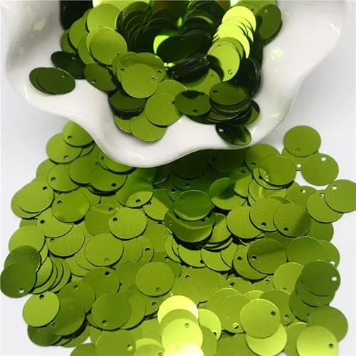 Pailletten, 10 mm, 15 mm, 20 mm, 25 mm, runde Pailletten, Löcher, Konfetti, Dekoration, DIY-Schmuck, Kleidung, Taschenzubehör, 10 g, hellgrün, 20 mm, 10 g Pailletten, 10 mm, 15 mm, 20 mm, 25 mm, runde Pailletten, Löcher, Konfetti, Dekoration, DIY-Schmuck, Kleidung, Taschenzubehör, 10 g, hellgrün, 20 mm, 10 g von BGPFJK