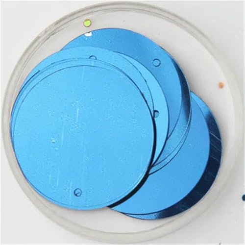 Pailletten, 30 mm, 40 mm, 50 mm, Pailletten zum Basteln, große, runde Pailletten, Paillette mit 1 Seitenloch, manuelles DIY-Nähzubehör, blau, 40 mm Pailletten, 30 mm, 40 mm, 50 mm, Pailletten zum Basteln, große, runde Pailletten, Paillette mit 1 Seitenloch, manuelles DIY-Nähzubehör, blau, 40 mm von BGPFJK