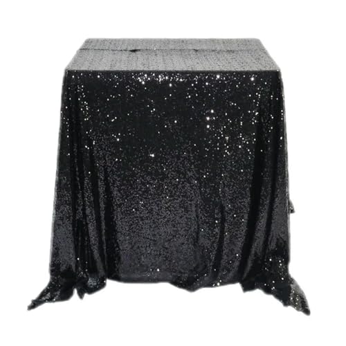 Rechteckige Tischdecke mit glitzernden Pailletten, Tischdecke in Roségold/Silber, für Hochzeitsfeiern, Heimdekoration, 07, 120 x 120 cm von BGPFJK
