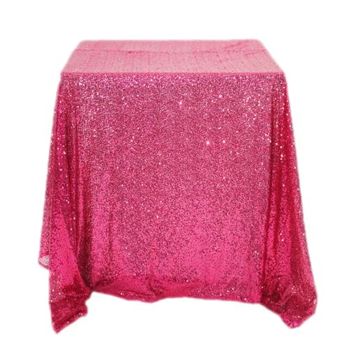 Rechteckige Tischdecke mit glitzernden Pailletten, Tischdecke in Roségold/Silber, für Hochzeitsfeiern, Heimdekoration, 08, 120 x 150 cm von BGPFJK