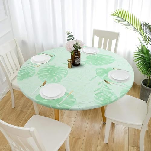 Runde, wasserdichte, rutschfeste, elastische Tischdecke, Tischdeckenbezug für Zuhause, Küche, Esszimmer, Typ 13–80 cm für 60 cm große Tische von BGPFJK