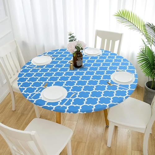 Runde, wasserdichte, rutschfeste, elastische Tischdecke, Tischdeckenbezug für Zuhause, Küche, Esszimmer, Typ 19–80 cm für 60 cm große Tische von BGPFJK