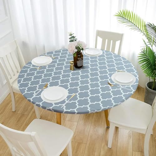 Runde, wasserdichte, rutschfeste, elastische Tischdecke, Tischdeckenbezug für Zuhause, Küche, Esszimmer, Typ 22–80 cm für 60 cm große Tische von BGPFJK