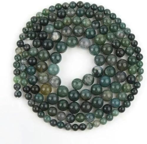 Stein, mehrfarbiges Auge, runde, lose Mineralperlen zur Schmuckherstellung, DIY-Armbandzubehör, 4 6 8 10 12 mm, Moosachat, 14 mm, ca. 23 Stück Stein, mehrfarbiges Auge, runde, lose Mineralperlen zur Schmuckherstellung, DIY-Armbandzubehör, 4 6 8 10 12 mm, Moosachat, 14 mm, ca. 23 Stück von BGPFJK