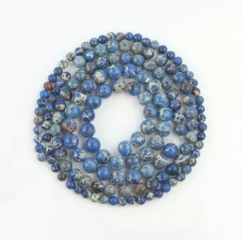 Stein, mehrfarbiges Auge, runde, lose Mineralperlen zur Schmuckherstellung, DIY-Armbandzubehör, 4 6 8 10 12 mm, blaues Meeressediment, 14 mm, ca. 23 Stück von BGPFJK