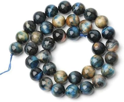 Stein Mehrfarbiges Auge, runde lose Mineralperlen zur Schmuckherstellung, DIY-Armbandzubehör, 4 6 8 10 12 mm, Blaues Auge_a, 12 mm, ca. 28 Stück Stein Mehrfarbiges Auge, runde lose Mineralperlen zur Schmuckherstellung, DIY-Armbandzubehör, 4 6 8 10 12 mm, Blaues Auge_a, 12 mm, ca. 28 Stück von BGPFJK