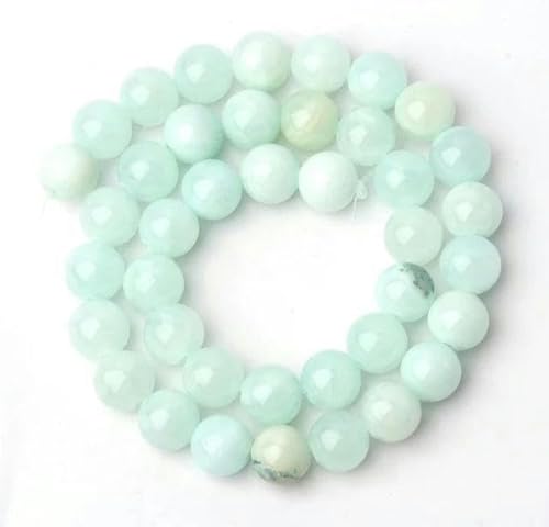 Stein-mehrfarbiges Auge, runde, lose Mineralperlen zur Schmuckherstellung, DIY-Armbandzubehör, 4 6 8 10 12 mm, Blaugrüne Jade, 10 mm, ca. 36 Stück von BGPFJK