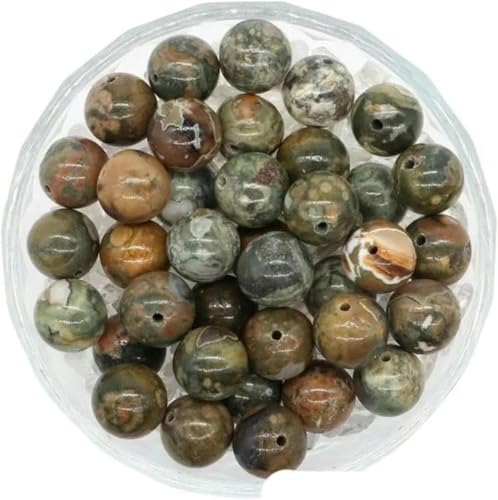 Steine, Kristall, lose Perlen, Edelsteine, runde Abstandshalter, Anhänger, Armband, Halskette, DIY-Schmuckherstellung, Zubehör, 4–10 mm, Grün, 10 mm, 20 Stück von BGPFJK