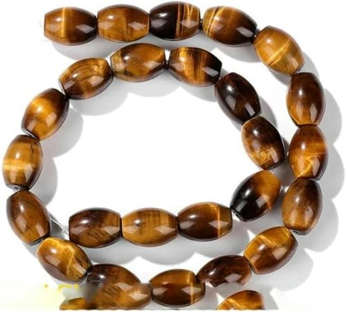 Steingelbe Tigerauge-Perlen, rund, quadratisch, oval, loser Abstandsstein zur Schmuckherstellung, Armband-DIY-Zubehör-Nr. 8–36 cm-Nr. 5–36 cm von BGPFJK