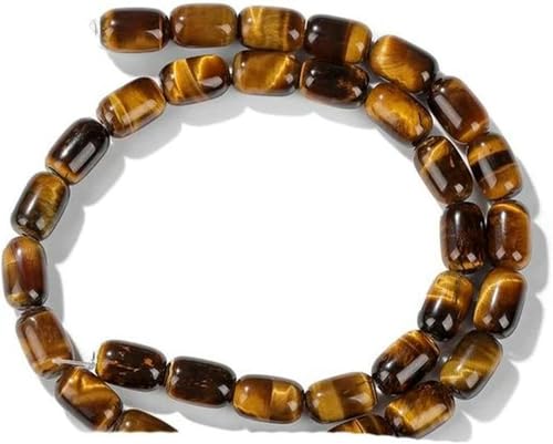 Steingelbe Tigerauge-Perlen, rund, quadratisch, oval, loser Abstandsstein zur Schmuckherstellung, Armband-DIY-Zubehör-Nr. 8–36 cm-Nr. 7–36 cm von BGPFJK