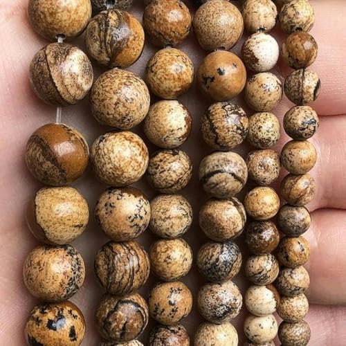 Steinperlen, Lava-Achat, Amethyste, runde Perlen zum Basteln von Schmuck, Herstellung von DIY-Armbändern, Zubehör – Bildjaspis – 4 mm, 88 bis 91 Stück Steinperlen, Lava-Achat, Amethyste, runde Perlen zum Basteln von Schmuck, Herstellung von DIY-Armbändern, Zubehör – Bildjaspis – 4 mm, 88 bis 91 Stück von BGPFJK