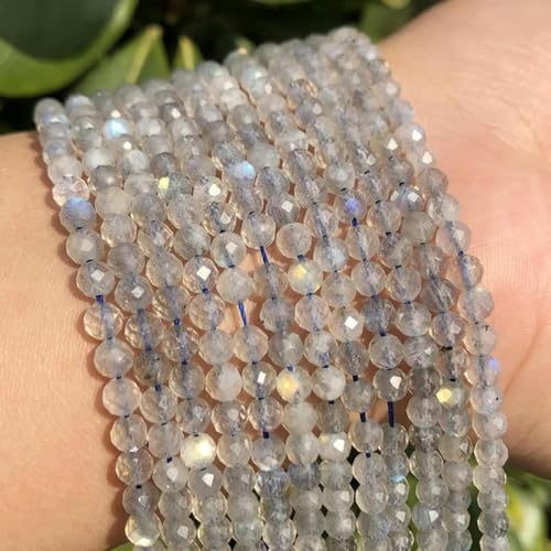 Steinperlen, facettierte kleine, runde, lose Perlen für die Herstellung von DIY-Schmuck und Armbänder, 15 Zoll, AA-4 mm, 91 Stück Steinperlen, facettierte kleine, runde, lose Perlen für die Herstellung von DIY-Schmuck und Armbänder, 15 Zoll, AA-4 mm, 91 Stück von BGPFJK