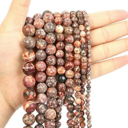 Steinperlen, gelber Achat, mattierter Jaspis, runde Perlen zur Schmuckherstellung, DIY-Armbandzubehör, 14 Zoll, 4 6 8 10 12 mm, Leopardenjaspis, 4 mm, ca. 90 Stück Steinperlen, gelber Achat, mattierter Jaspis, runde Perlen zur Schmuckherstellung, DIY-Armbandzubehör, 14 Zoll, 4 6 8 10 12 mm, Leopardenjaspis, 4 mm, ca. 90 Stück von BGPFJK