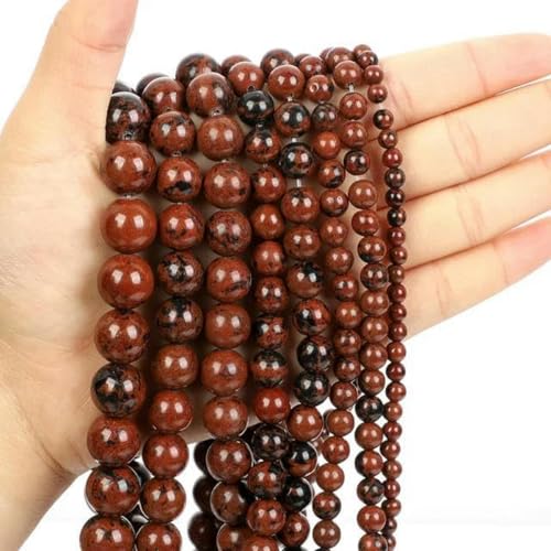 Steinperlen, gelber Achat, mattierter Jaspis, runde Perlen zur Schmuckherstellung, DIY-Armbandzubehör, 14 Zoll, 4 6 8 10 12 mm, goldener Schwan, 8 mm, ca. 45 Stück von BGPFJK