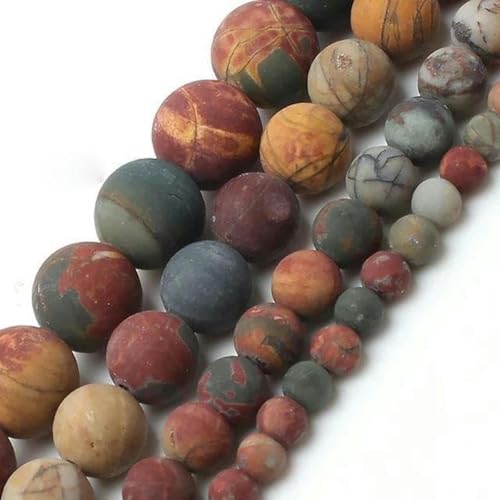 Steinperlen, matt poliert, rosa Achate, Jade, Mineralperlen, 15 Zoll, Jaspis, 6 mm, 61 Stück von BGPFJK