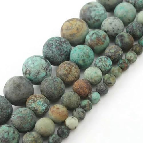 Steinperlen, matt poliert, rosa Achate, Jade, Mineralperlen, 15 Zoll, afrikanisches Türkis, 6 mm, 61 Stück von BGPFJK