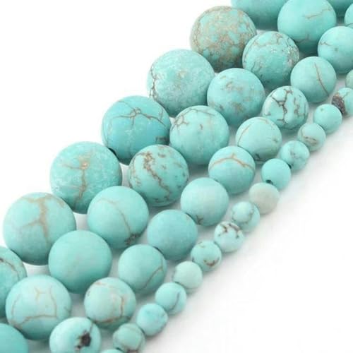 Steinperlen, matt poliert, rosa Achate, Jade, Mineralperlen, 15 Zoll, türkis, 12 mm, 30 Stück von BGPFJK