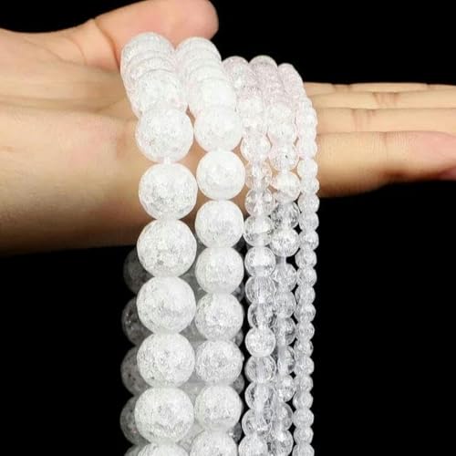 Steinperlen, weißer Mondstein, klare Amazonit-Achat-Muschelperlen, lose Abstandsperlen zur Schmuckherstellung, DIY-Armband, Halskette, facettiert, geknackt, 8 mm, ca. 45 Stück Steinperlen, weißer Mondstein, klare Amazonit-Achat-Muschelperlen, lose Abstandsperlen zur Schmuckherstellung, DIY-Armband, Halskette, facettiert, geknackt, 8 mm, ca. 45 Stück von BGPFJK