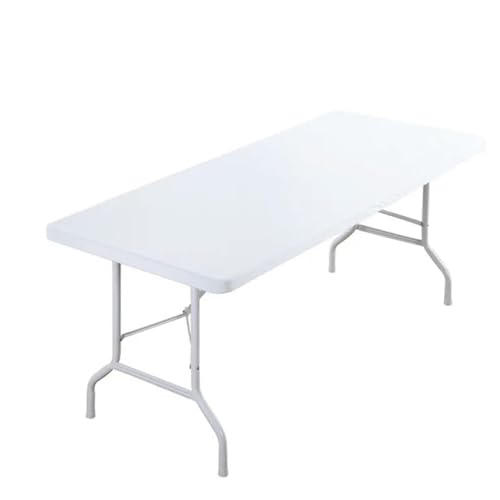 Stretch-Tischdeckenbezug, wasserdicht, elastische Tischdecke, passend für Tischschutz, Picknick, Outdoor, Party, Hochzeit, Tischdecke, weiß, 122 x 60 cm von BGPFJK